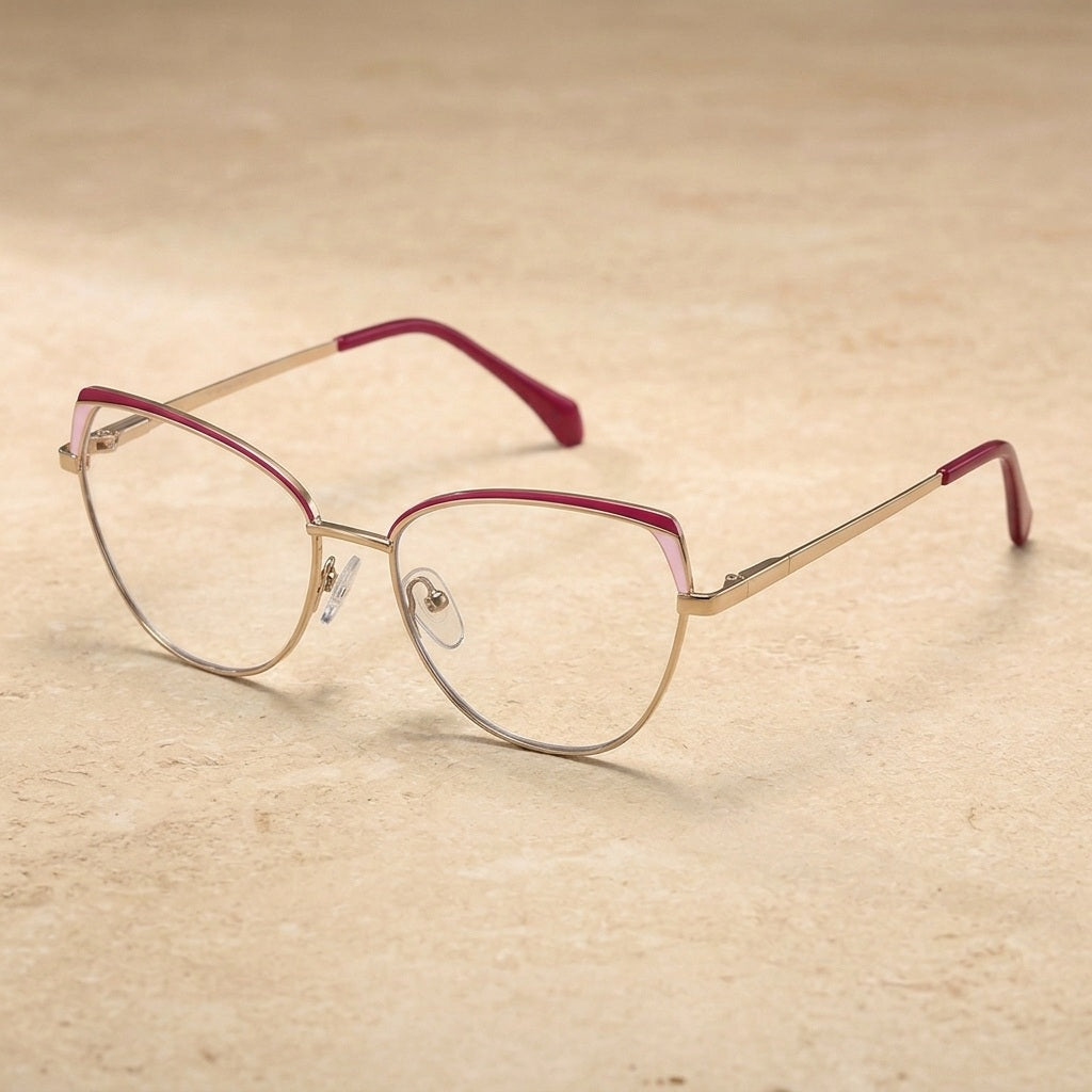 Kansept Women's Full Rim Oval Cat Eye TR90 and Alloy Reading Glasses 3105 — view 1 | Kansept at FuzWeb