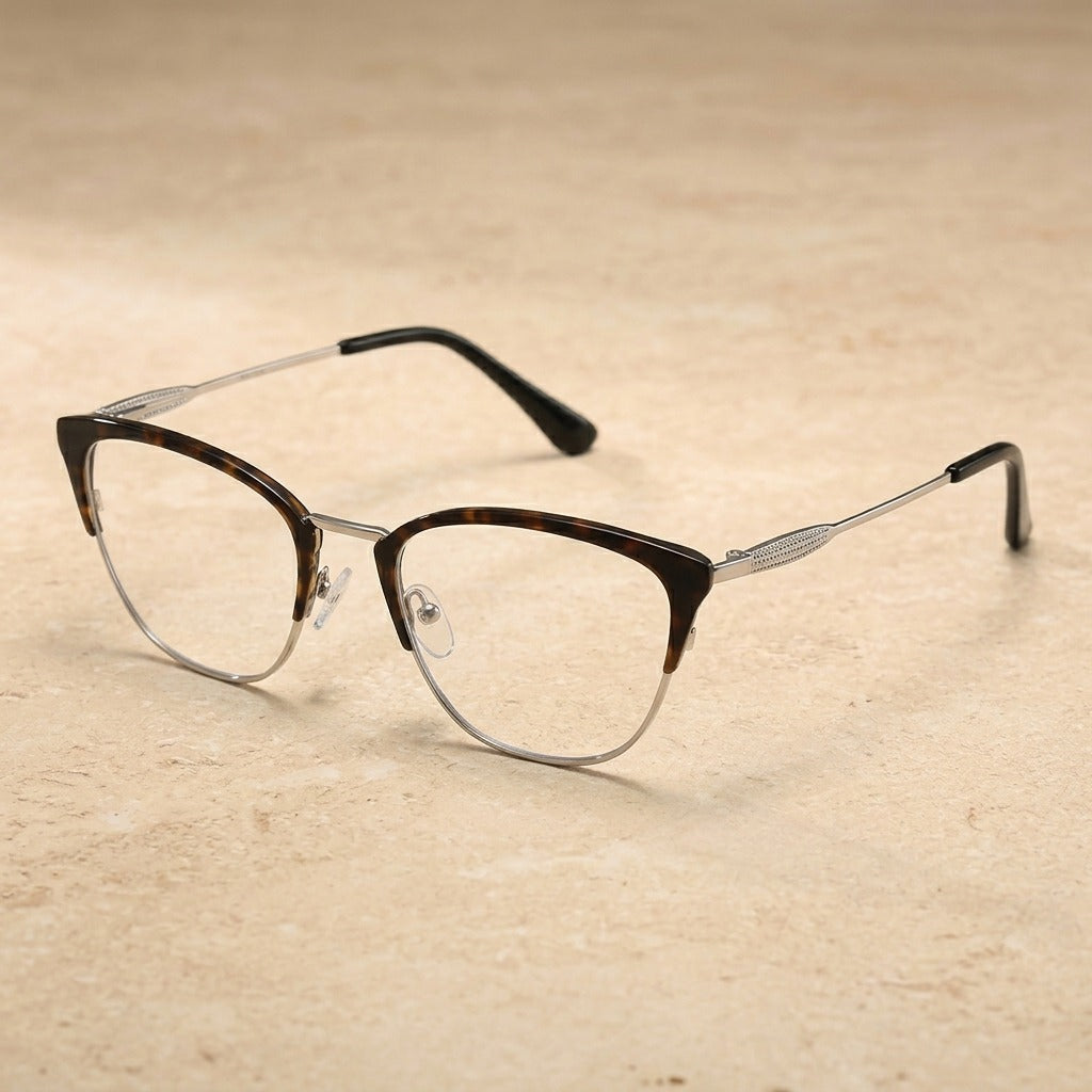 Kansept Women's Full Rim Cat Eye Acetate Steel Reading Glasses 513743 3743C1 BLACK