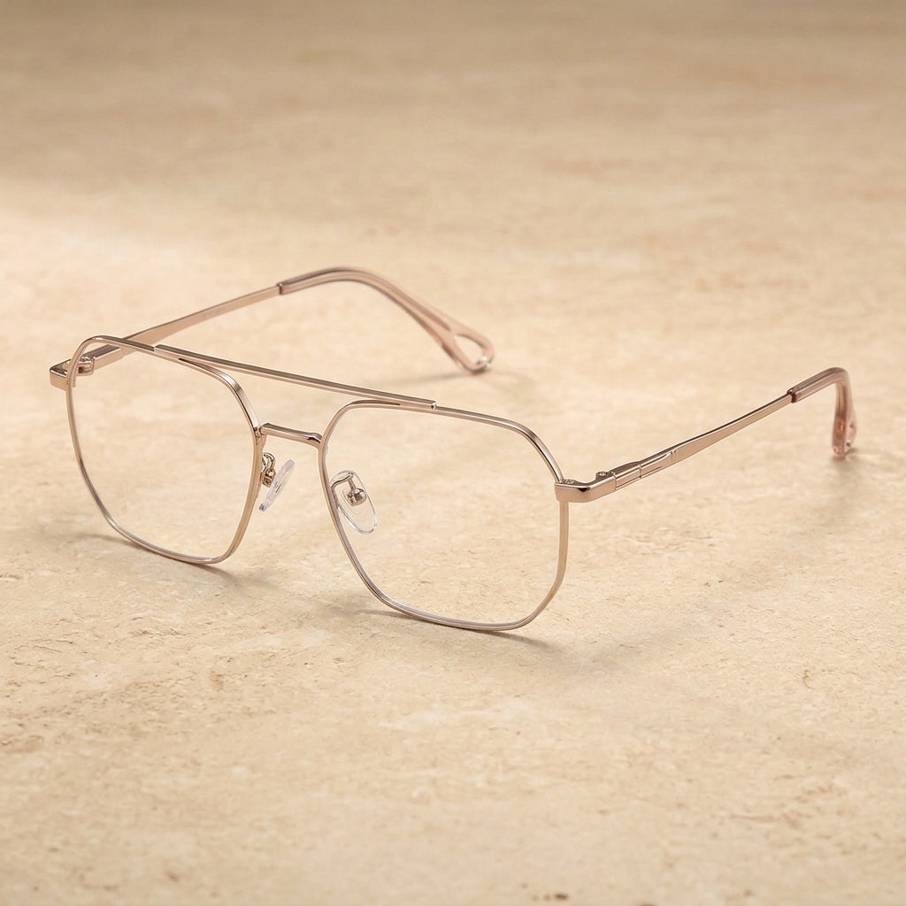 Kansept Unisex Full Rim Square Double Bridge Titanium Reading Glasses 6222 — view 1 | Kansept at FuzWeb