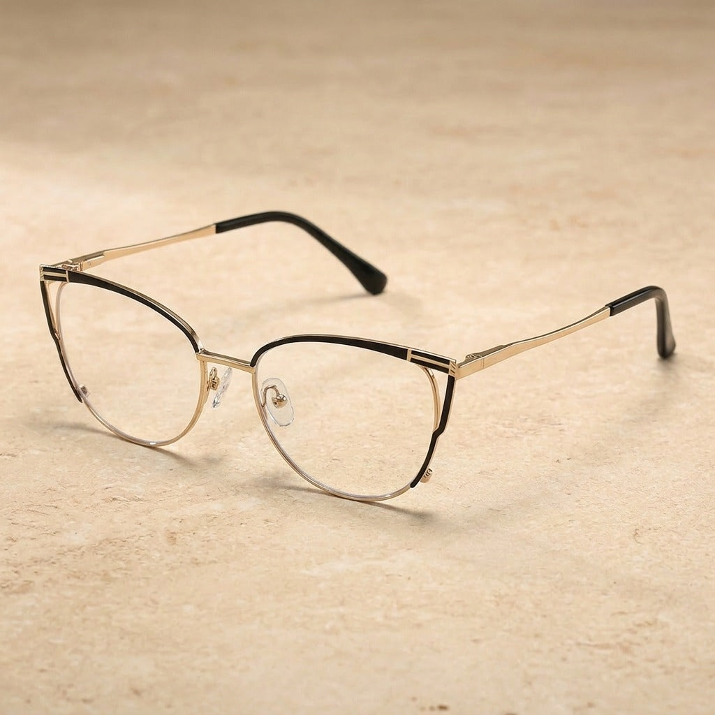 Kansept Women's Full Rim Round Cat Eye Alloy Reading Glasses 556984 — view 1 | Kansept at FuzWeb