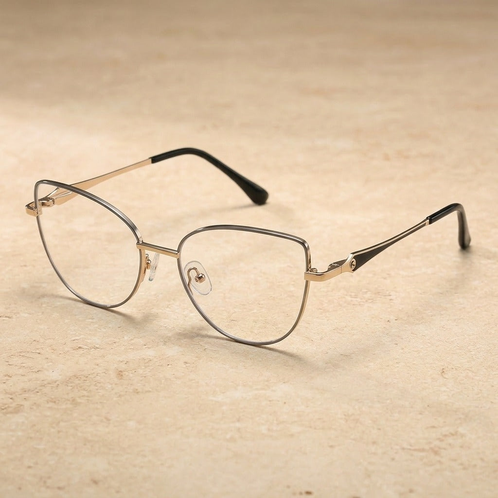 Kansept Women's Full Rim Oval Cat Eye Alloy Reading Glasses 556985 — view 1 | Kansept at FuzWeb