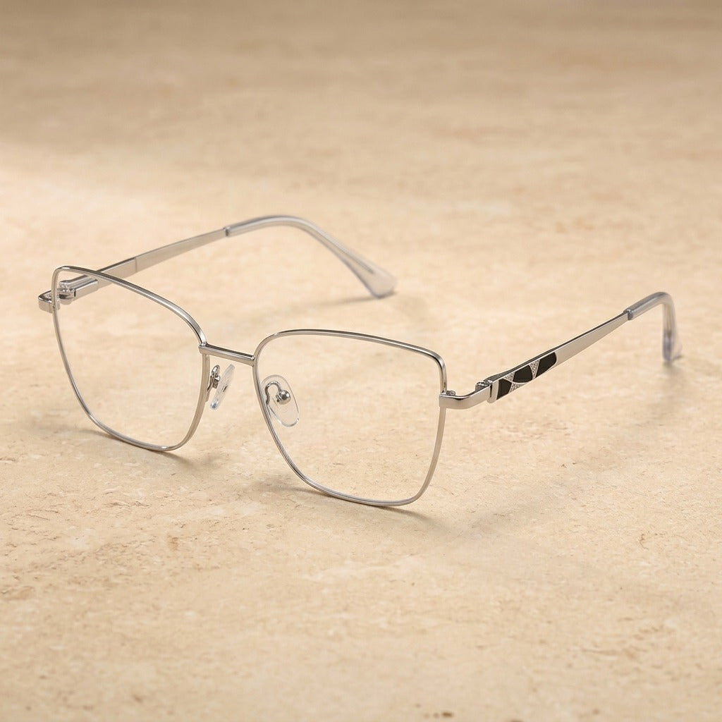 Kansept Women's Full Rim Square Cat Eye Alloy Reading Glasses 556989 — view 1 | Kansept at FuzWeb