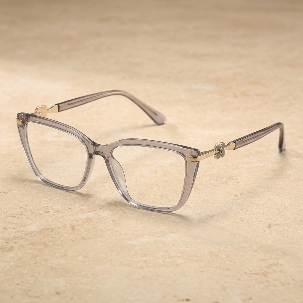 Kansept Unisex Full Rim Cat Eye Tr 90 Metal Frames 830040 83004-GRAY