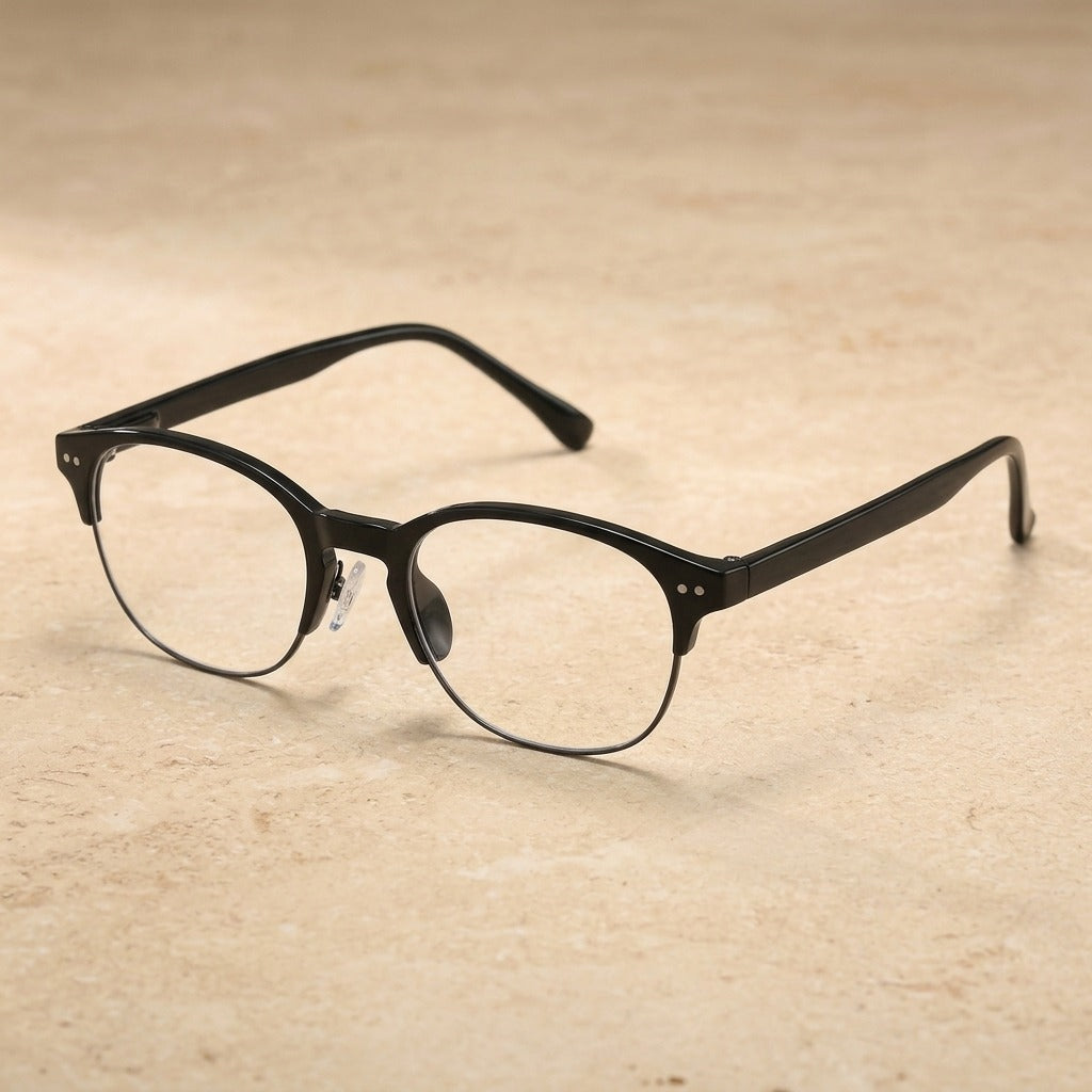Kansept Unisex Full Rim Oval Tr 90 Frames 866500 8665-BLACK