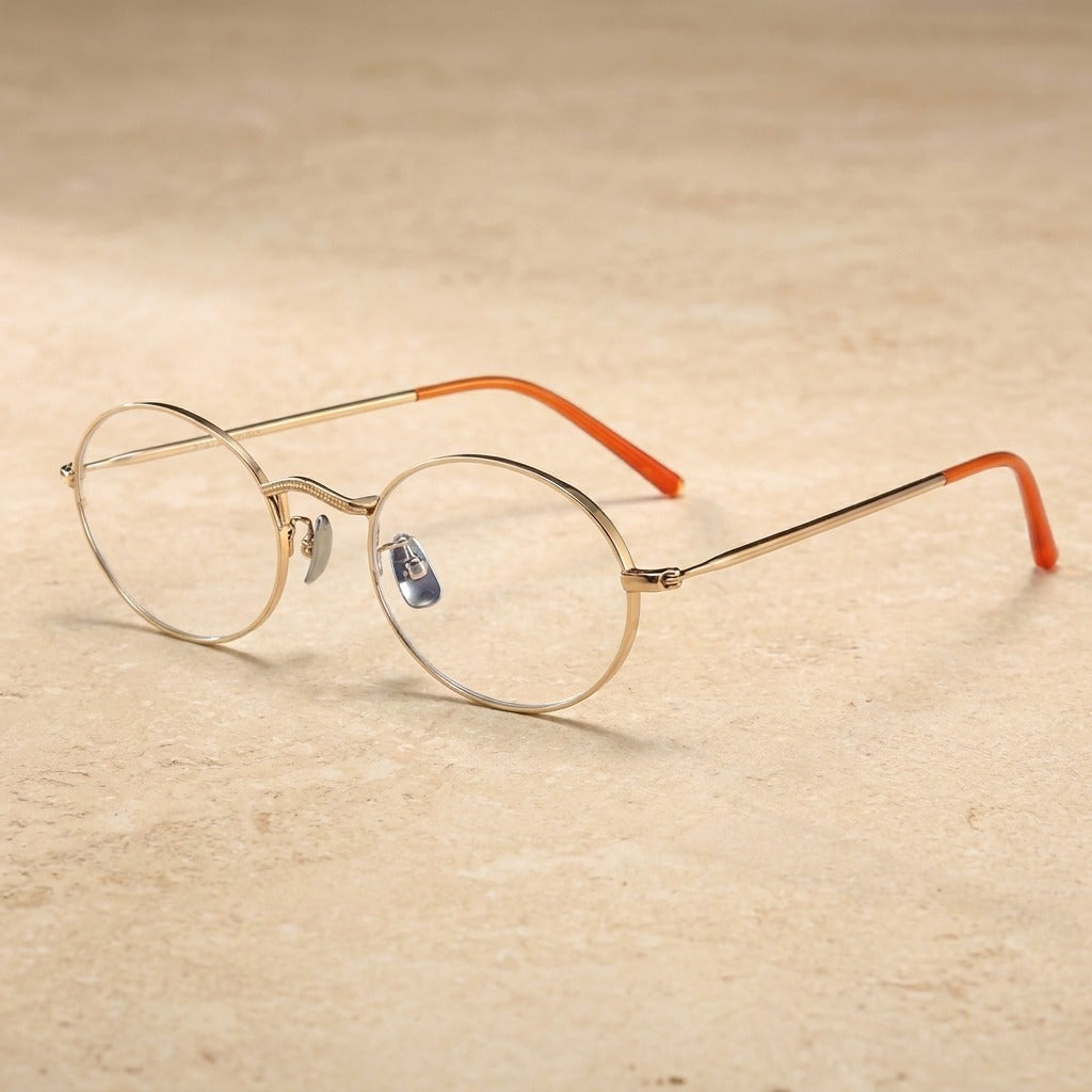 Kansept Women's Full Rim Oval Titanium Reading Glasses 30896 — view 1 | Kansept at FuzWeb