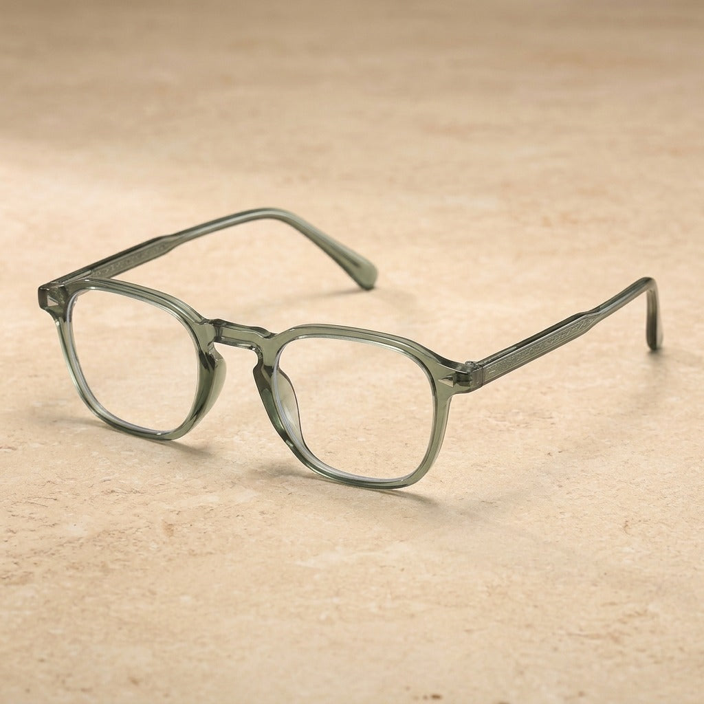 Kocolior 280091 Unisex Tr 90 Alloy Full Rim Oval Round Frames — Green