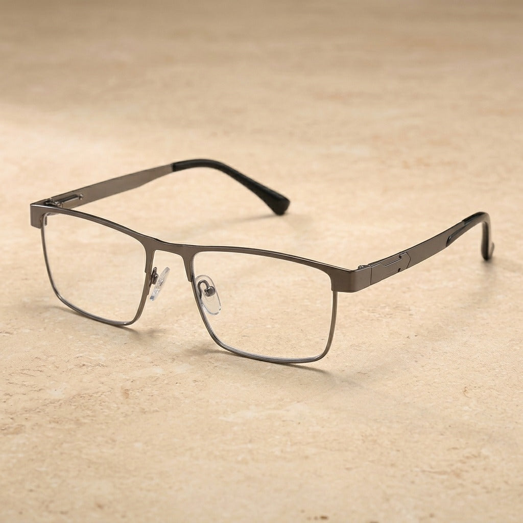 Kocolior 974070 Men's Full Rim Square Alloy Frames — Gun
