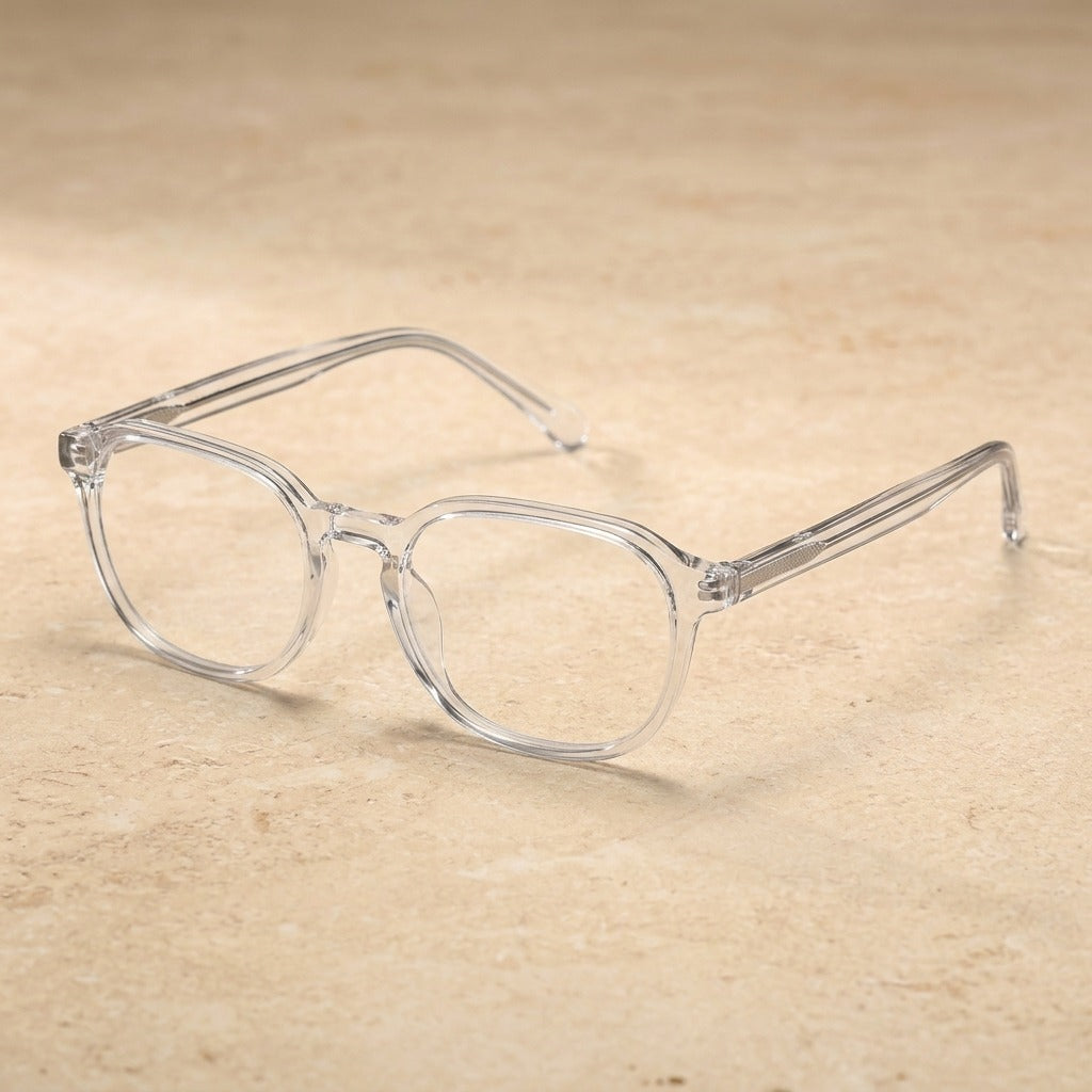 Kansept Women's Full Rim Round Tr 90 Alloy Reading Glasses 210575 L210575Z-CRYSTAL