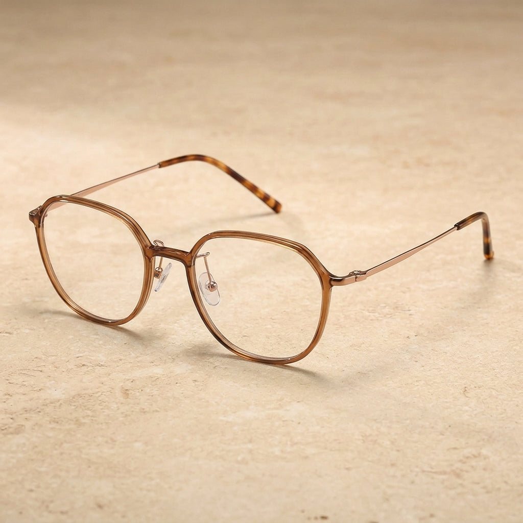 Kansept Women's Full Rim Flat Top Oval TR90 and Titanium Reading Glasses 9116 — view 1 | Kansept at FuzWeb