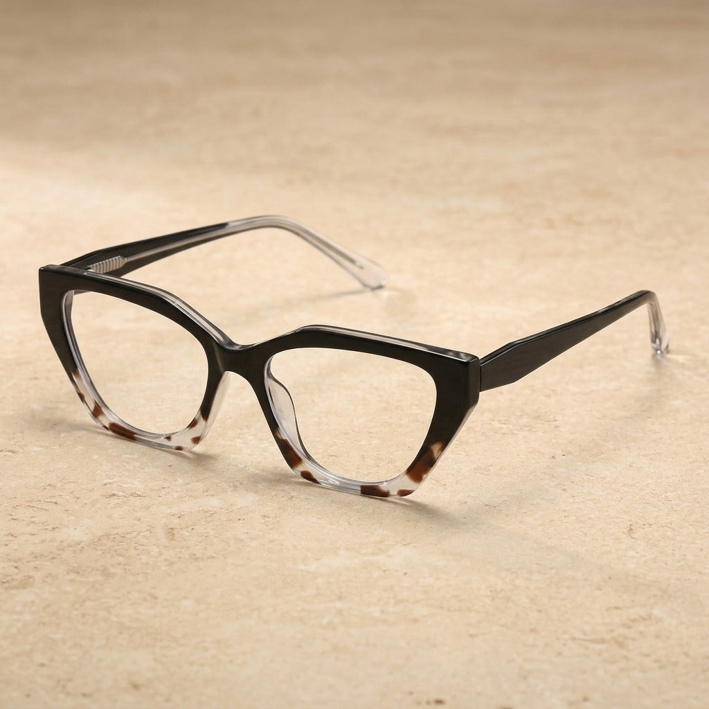 Kansept Women's Full Rim Cat Eye Tr 90 Alloy Reading Glasses 62036 LS036C3 BLACK DEMI