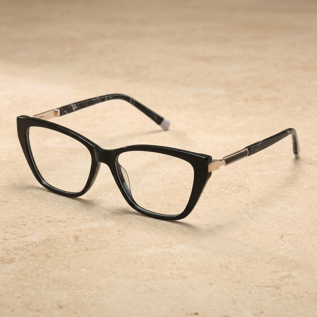 Kansept Unisex Full Rim Cat Eye Tr 90 Frames 020900 LS209-BLACK