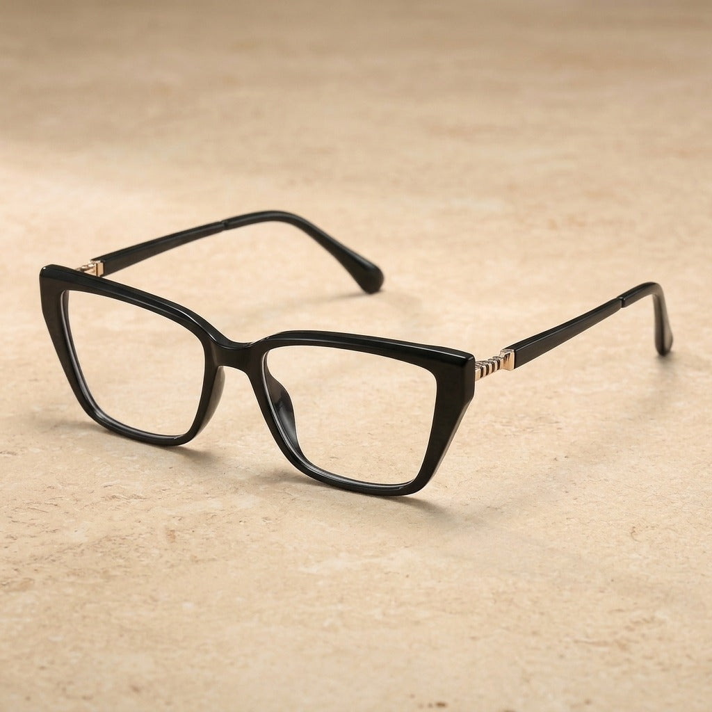 Kansept Unisex Full Rim Cat Eye Tr 90 Frames 250000 LS250-BLACK