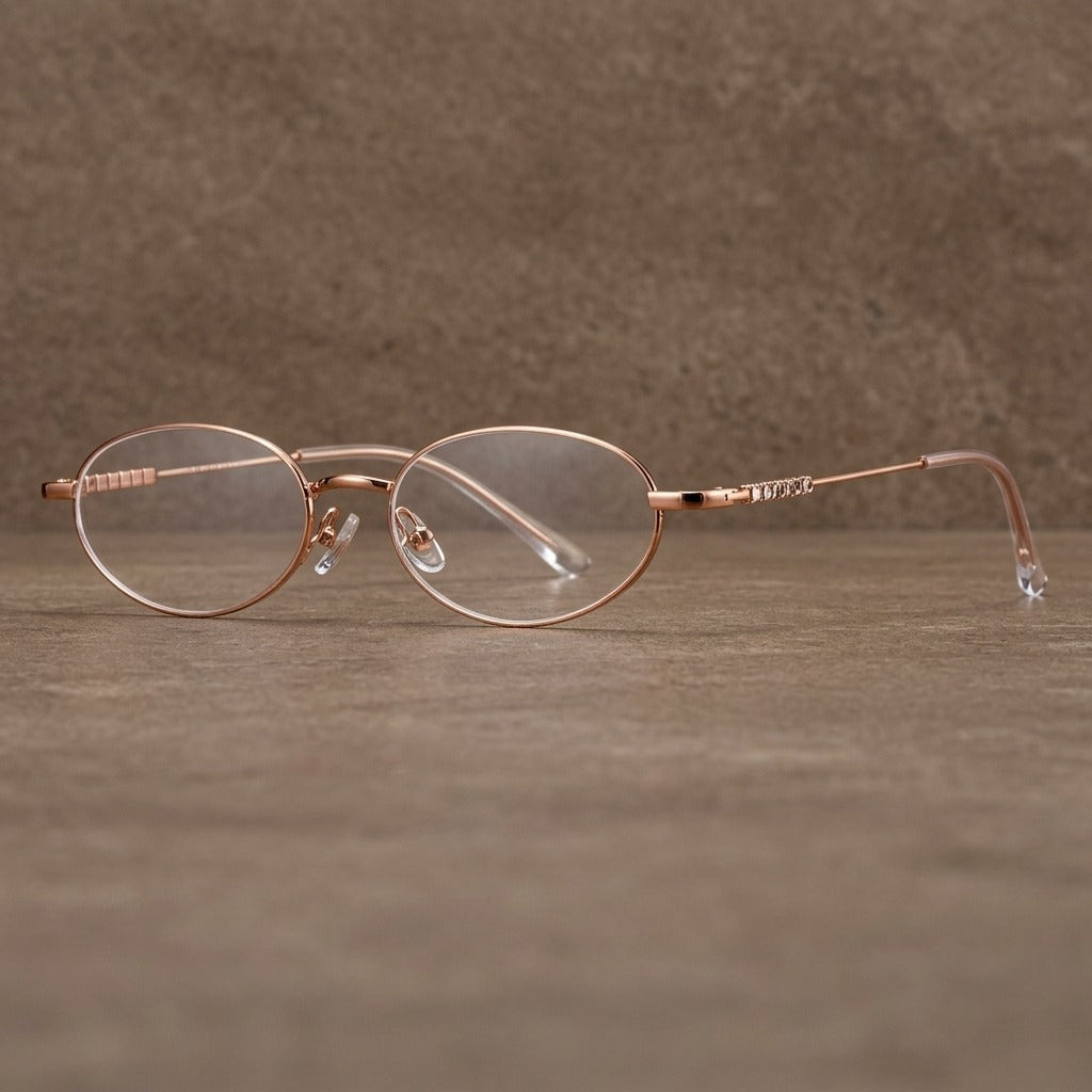 Kansept Unisex Rimless Oval Alloy Frames 502000 LS502-ROSE GOLD