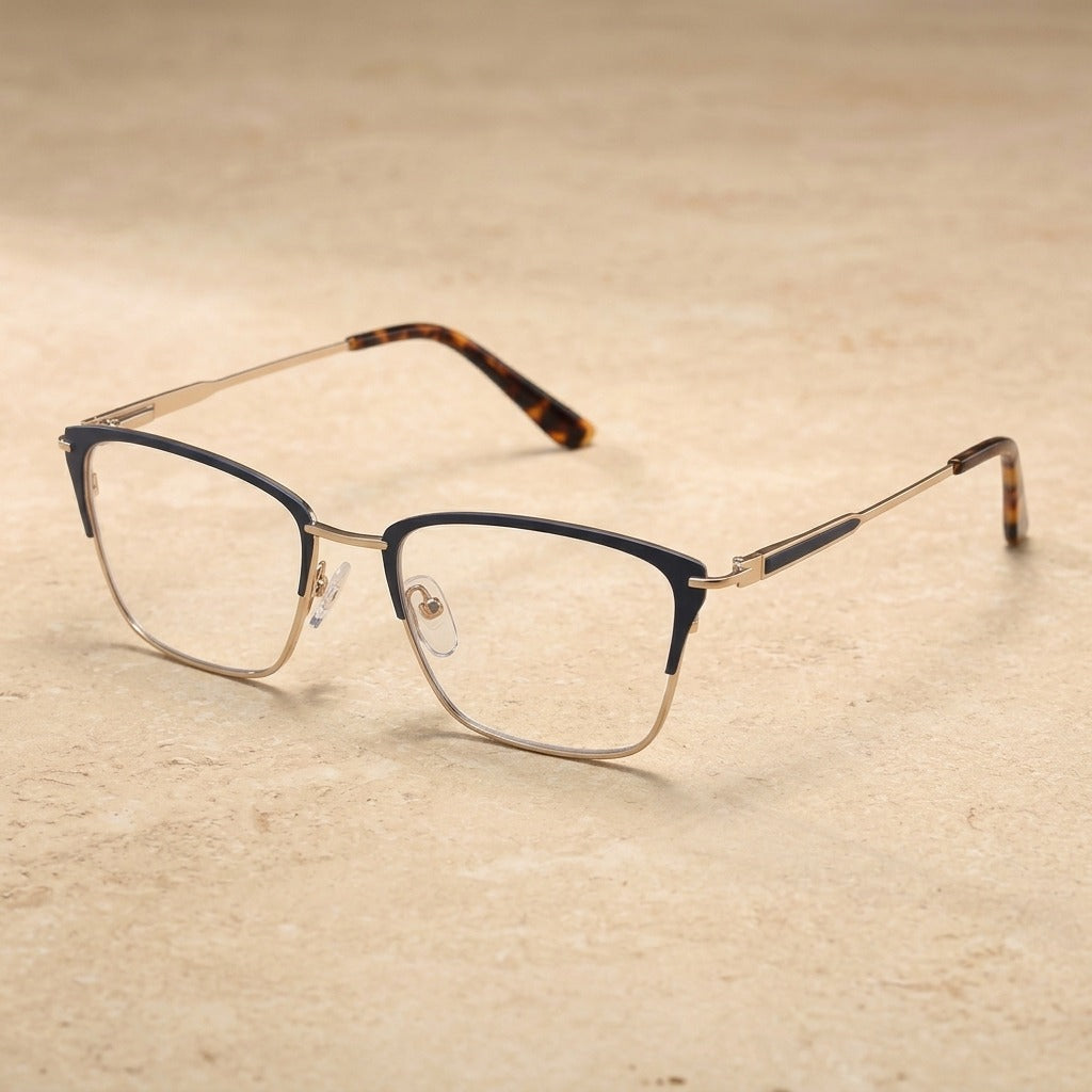 Kansept Women's Full Rim Square Tr 90 Alloy Reading Glasses 53321 MG33321C4 BLUE