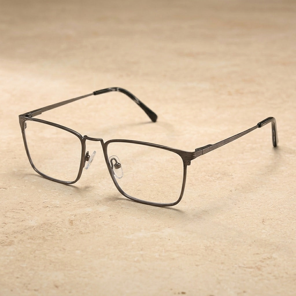 Kansept Women's Full Rim Square Metal Frames 900100 MT9001C3 GUN