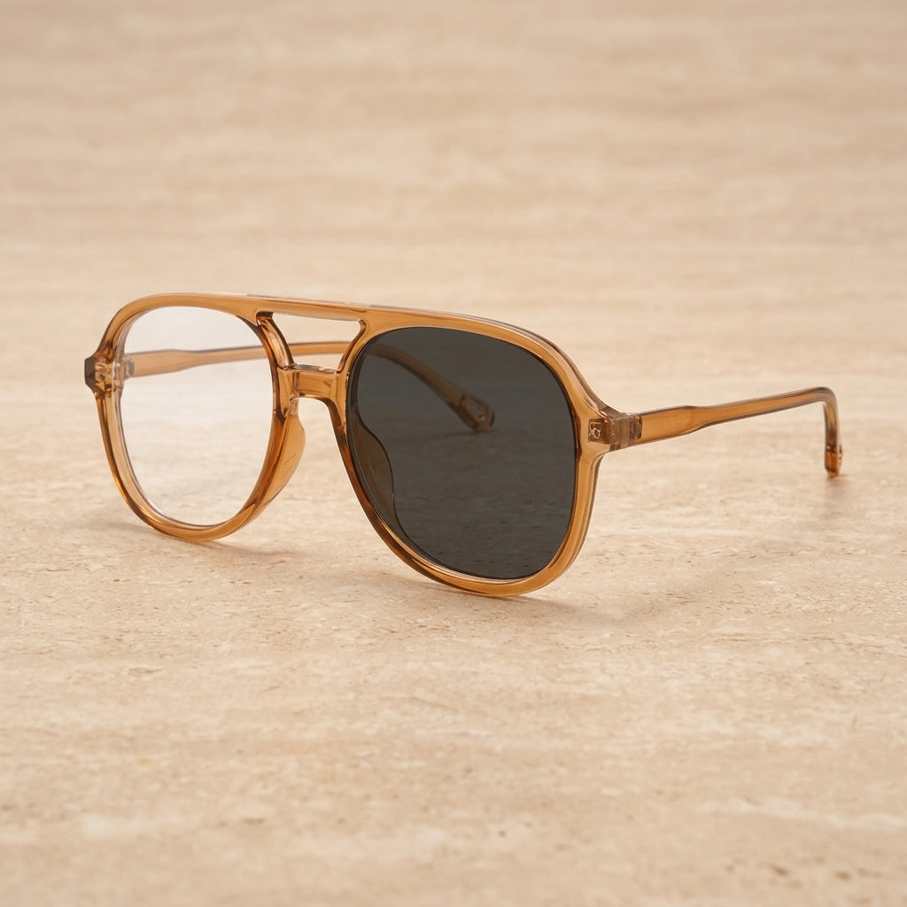 Kocolior Unisex Full Rim Square Double Bridge Tr 90 Reading Glasses 73312 - PHOTO Brown