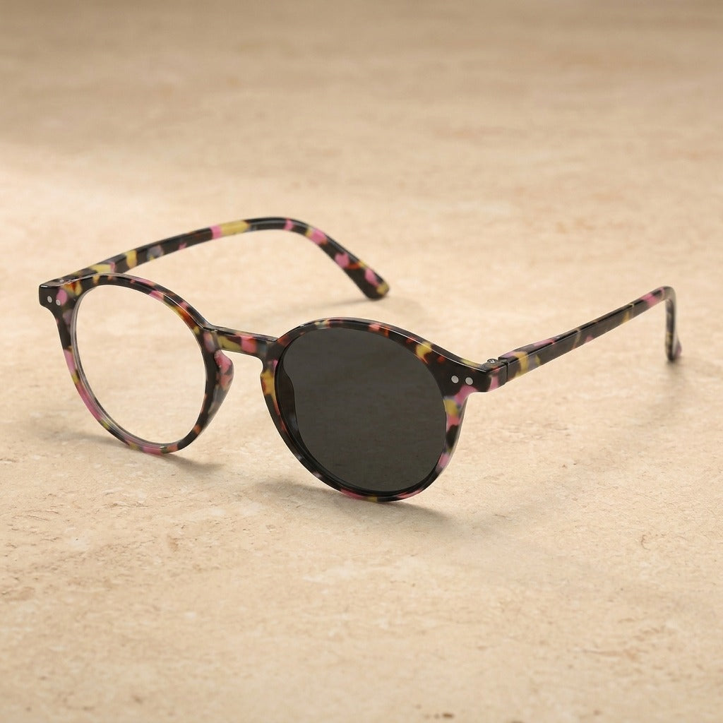 Kocolior Women's Full Rim Oval Round Pc Alloy Photochromic Reading Glasses 525003 — PHOTO Print