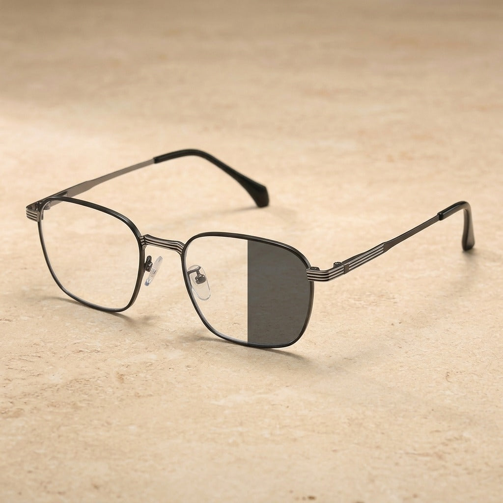 Kocolior Women's Full Rim Square Titanium Frames 214900 — Photochromic B S