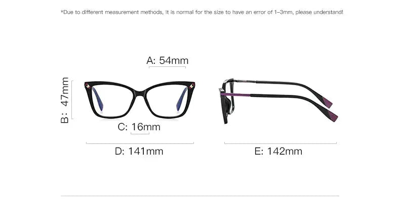Vicky 2127 - Size Chart Frame Details