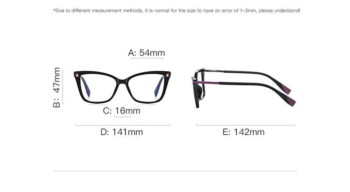 Vicky 2127 - Size Chart Frame Details
