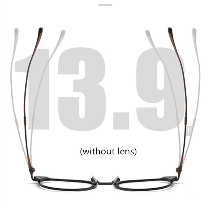 Aimee Unisex Full Rim Oval Round Titanium Eyeglasses 3112 — view 3 | Aimee at FuzWeb