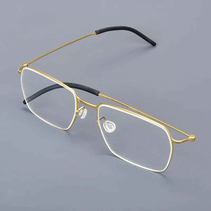 Aimee Unisex Full Rim Square Screwless Titanium Eyeglasses 15509 — view 1 | Aimee at FuzWeb