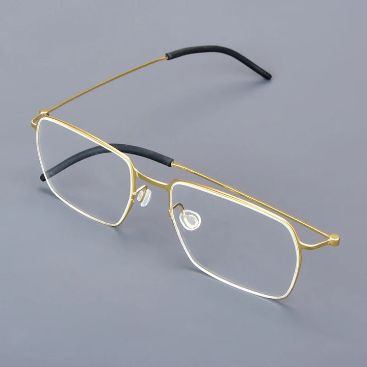 Aimee Unisex Full Rim Square Screwless Titanium Eyeglasses 15509 — view 1 | Aimee at FuzWeb