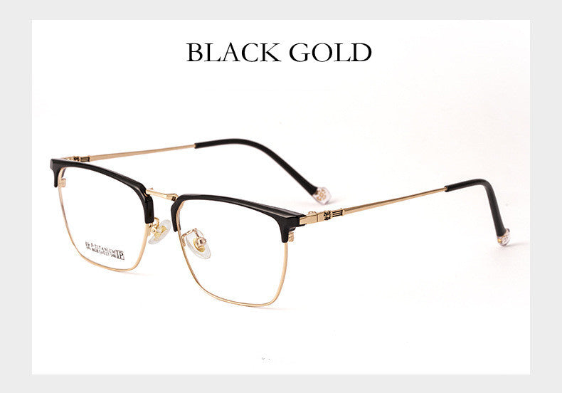 Kocolior Unisex Full Rim Square Titanium Alloy Hyperopic Reading Glasses 8628.