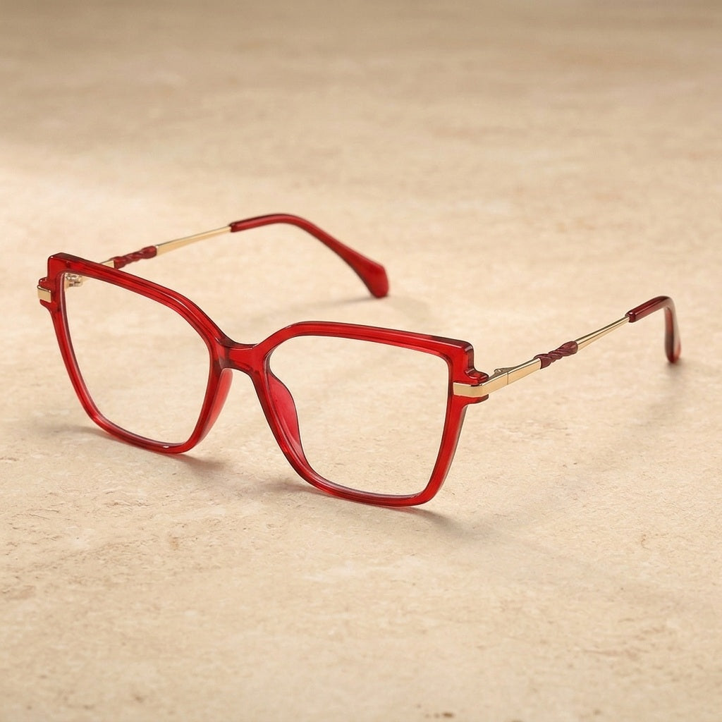 Kansept Women's Full Rim Square Cat Eye TR90 and Alloy Reading Glasses 2208 — view 2 | Kansept at FuzWeb