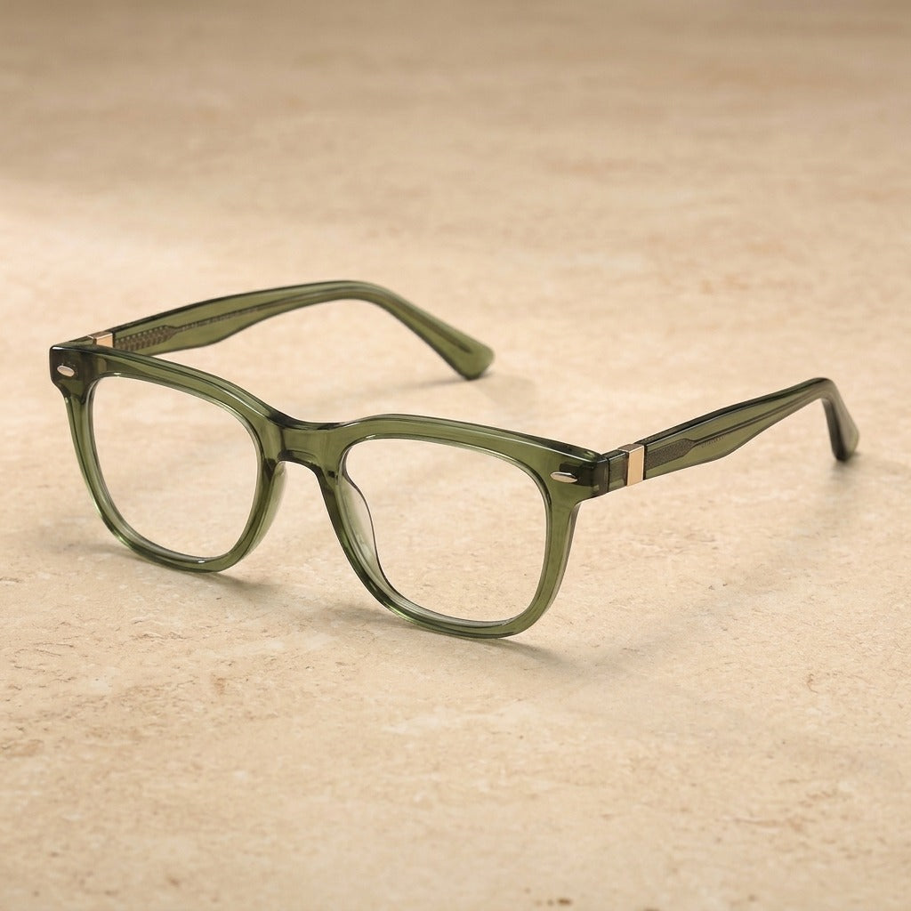 Kansept Unisex Full Rim Square Tr 90 Alloy Reading Glasses 442230 2230-Green
