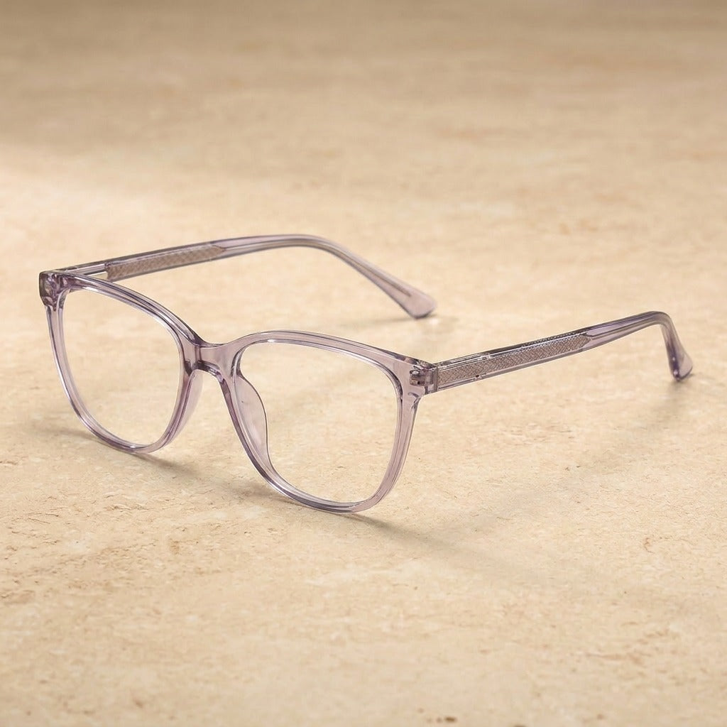 Kansept Unisex Full Rim Square Tr 90 Alloy Reading Glasses 25001 25001C2 PURPLE