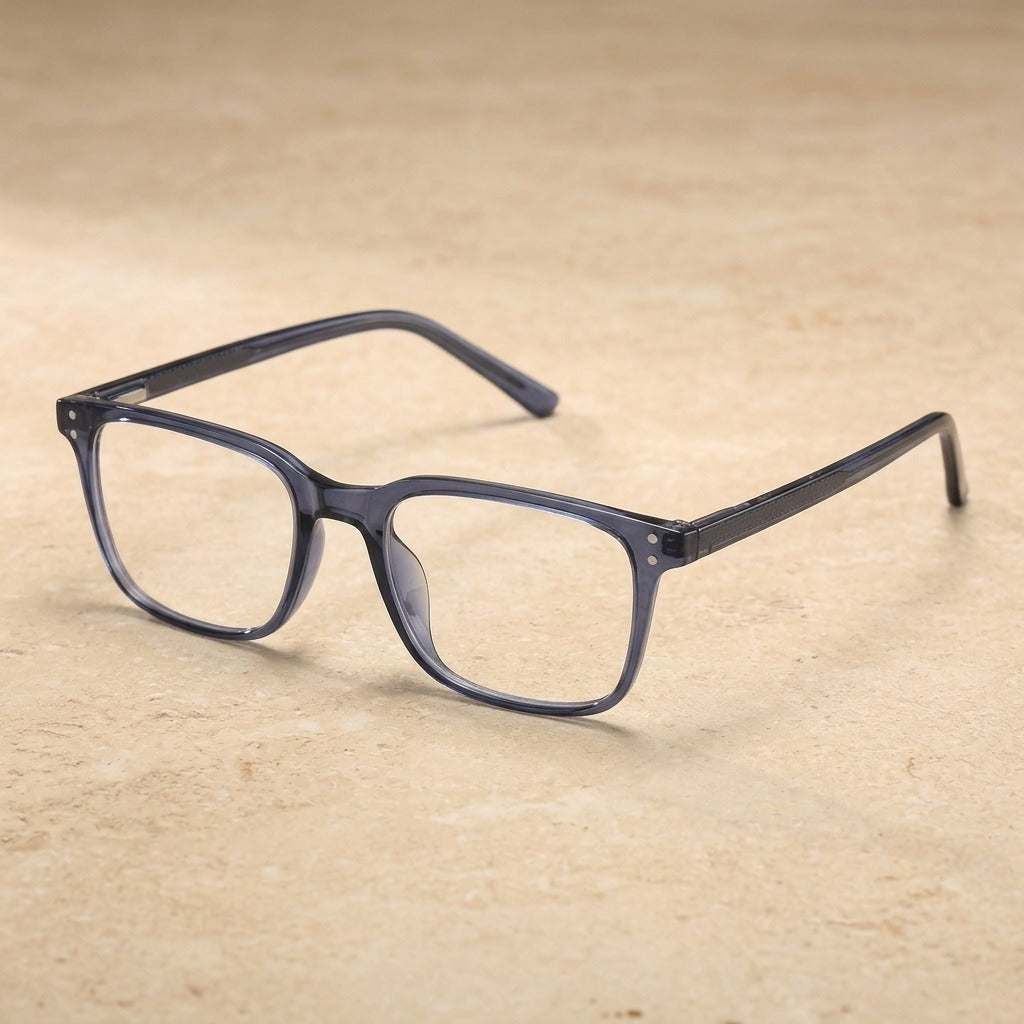 Kansept Unisex Full Rim Square Tr 90 Alloy Reading Glasses 25007 25007C3 BLUE