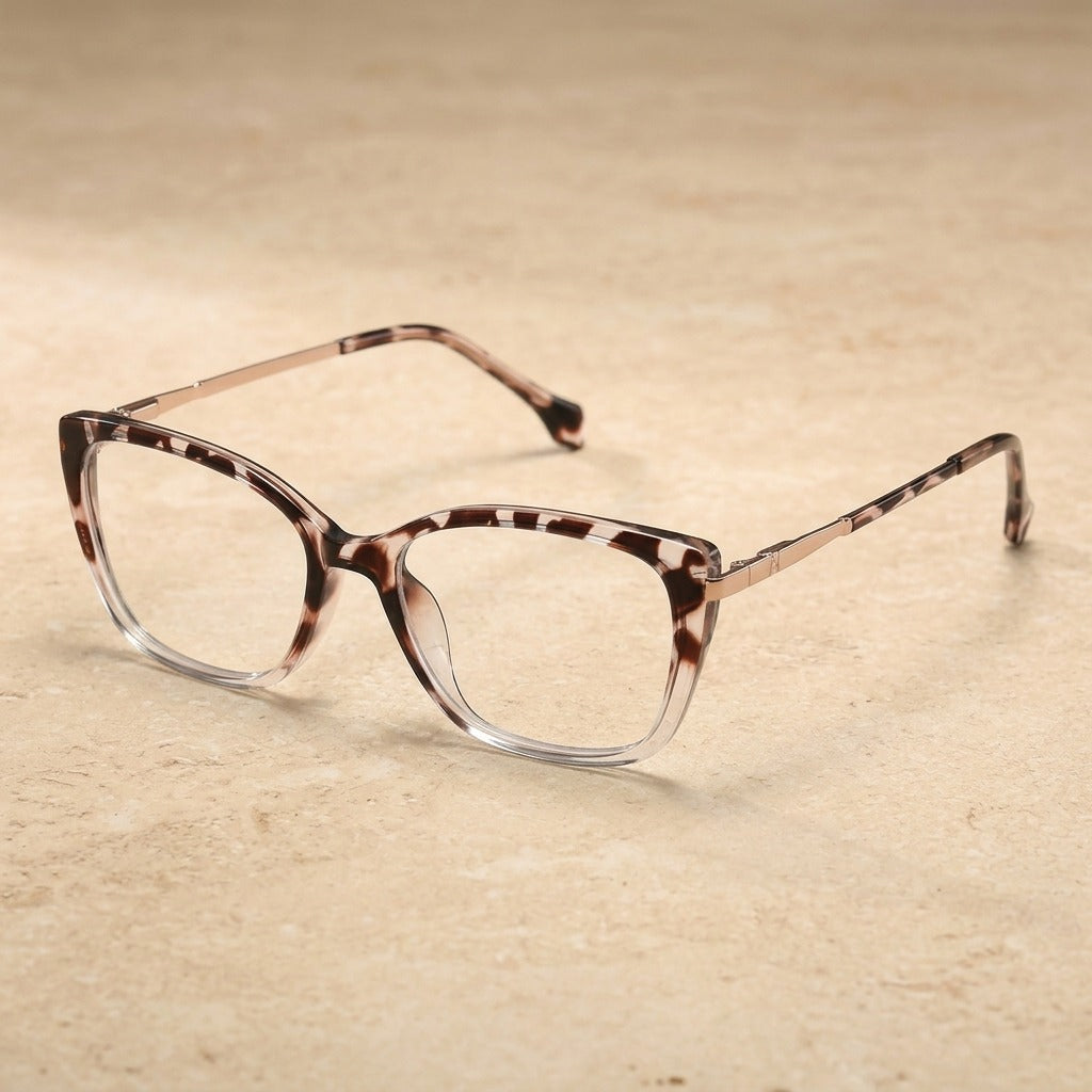 Kansept Women's Full Rim Square Tr 90 Alloy Reading Glasses 27004 27004C5 PINK DEMI