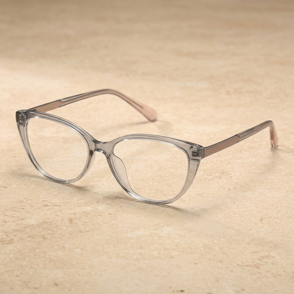 Kansept Women's Full Rim Cat Eye Tr 90 Alloy Reading Glasses 27013 27013C5 GRAY PINK