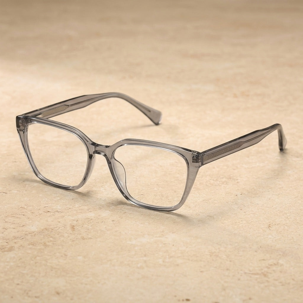Kansept Women's Full Rim Square Tr 90 Alloy Reading Glasses 727017 27017C4 GRAY