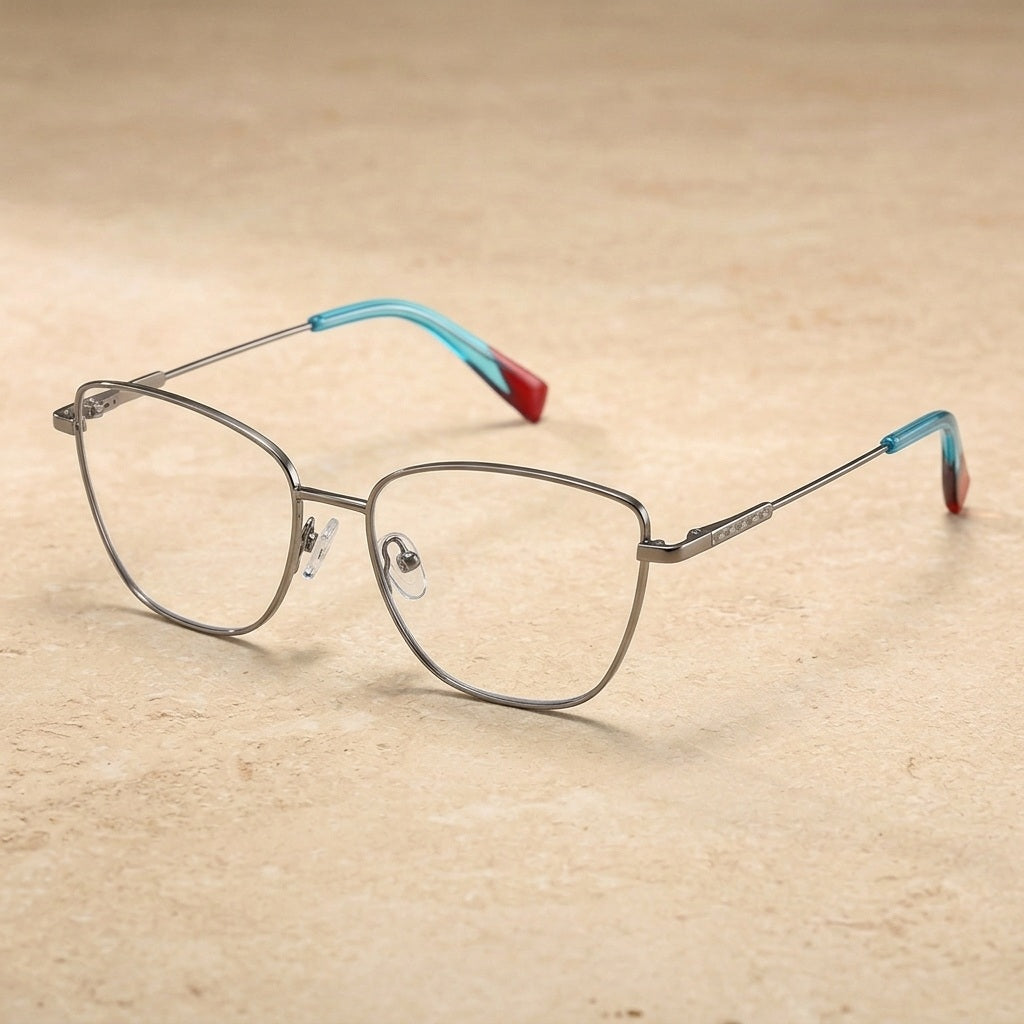 Kansept Women's Full Rim Cat Eye Alloy Reading Glasses 3032 — view 2 | Kansept at FuzWeb