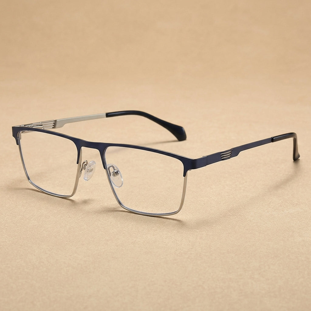 Kansept Women's Full Rim Browline Square Alloy Reading Glasses 6915 — view 2 | Kansept at FuzWeb