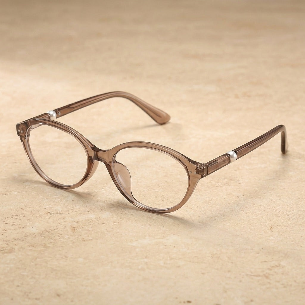 Kansept Women's Full Rim Oval Tr 90 Alloy Reading Glasses 77221 7221C3 TEA