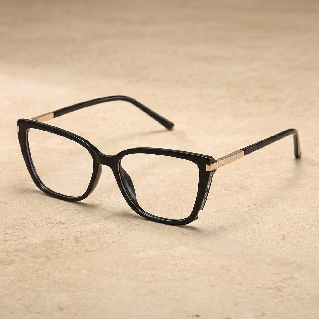 Kansept Women's Full Rim Cat Eye Tr 90 Frames 816270 81627-BLACK
