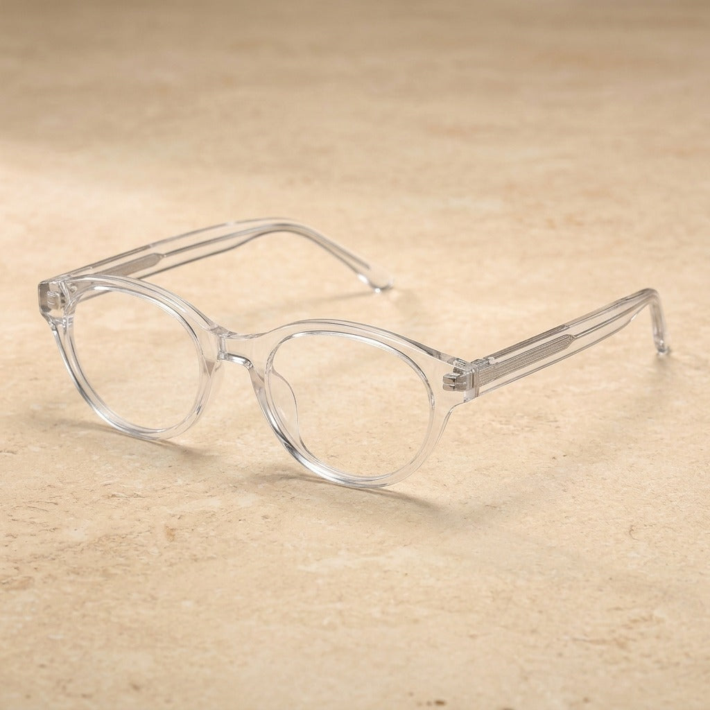 Kansept Unisex Full Rim Oval Tr 90 Frames 866500 8665-CRYSTAL