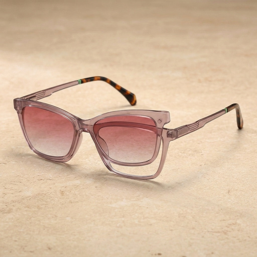Kansept Women's Full Rim Cat Eye TR90 Clip-On Reading Glasses 7704 — view 2 | Kansept at FuzWeb