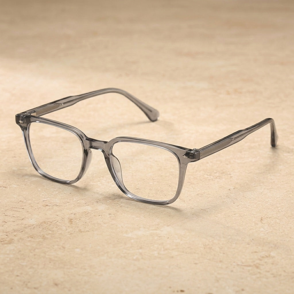 Kocolior 280010 Unisex Full Rim Oval Square Tr 90 Alloy Frames — Gray