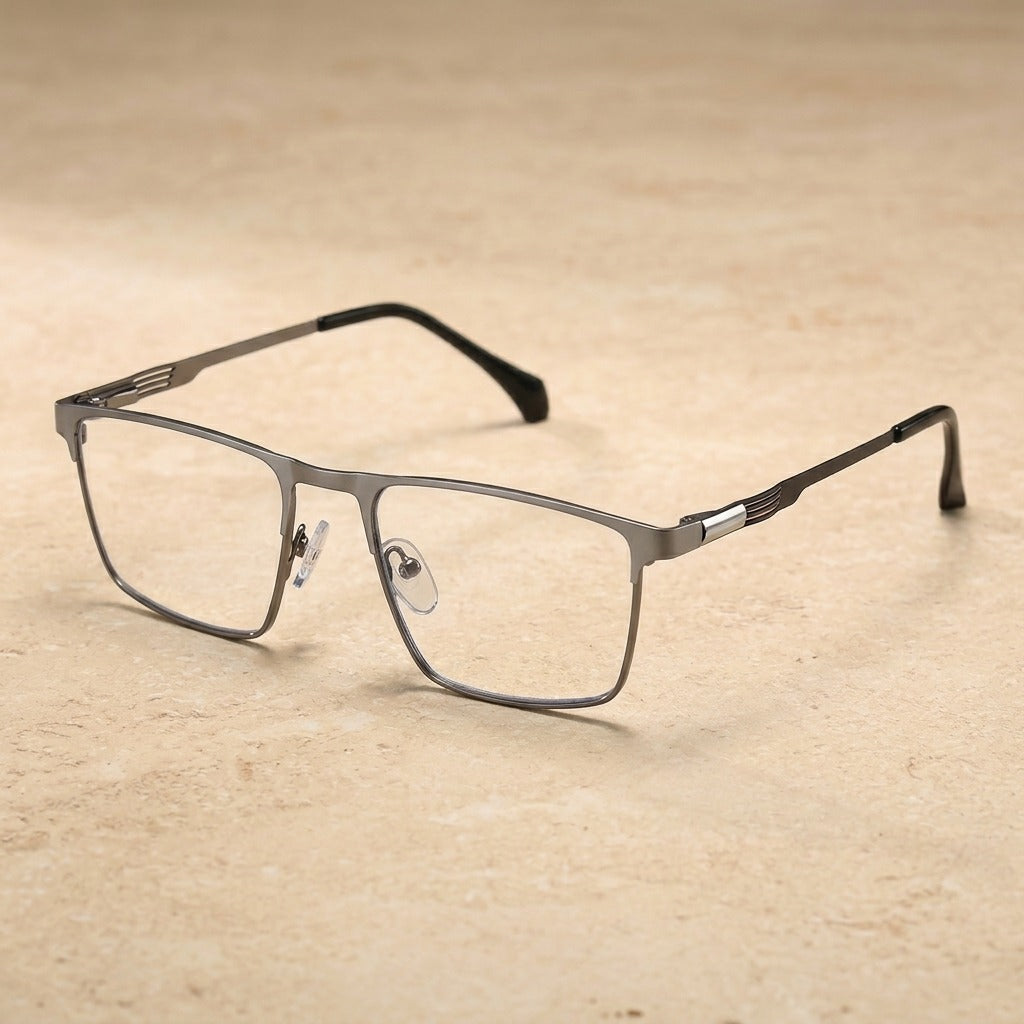 Kocolior 660710 Men's Full Rim Square Tr 90 Alloy Frames — Gun