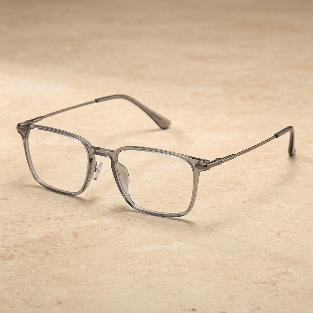 Kansept Unisex Full Rim Square Tr 90 Titanium Frames 005100 JH005-GRAY