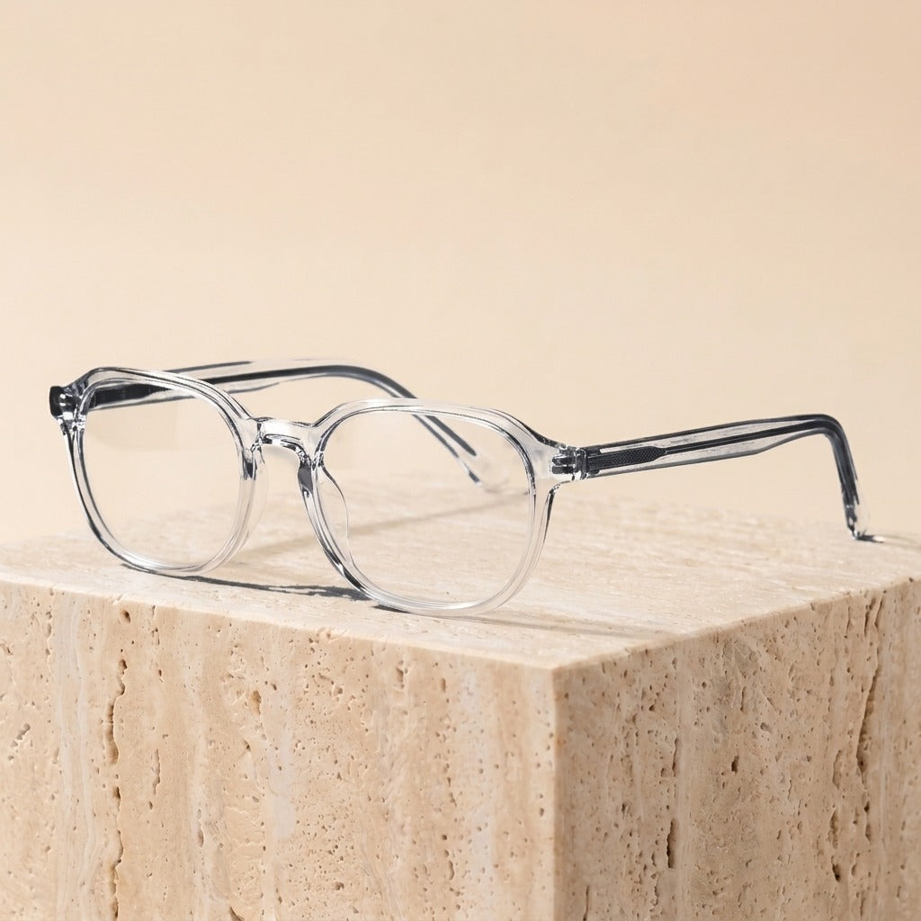 Kansept Women's Full Rim Round Tr 90 Alloy Reading Glasses 210575 L210575Z-LIGHT GRAY