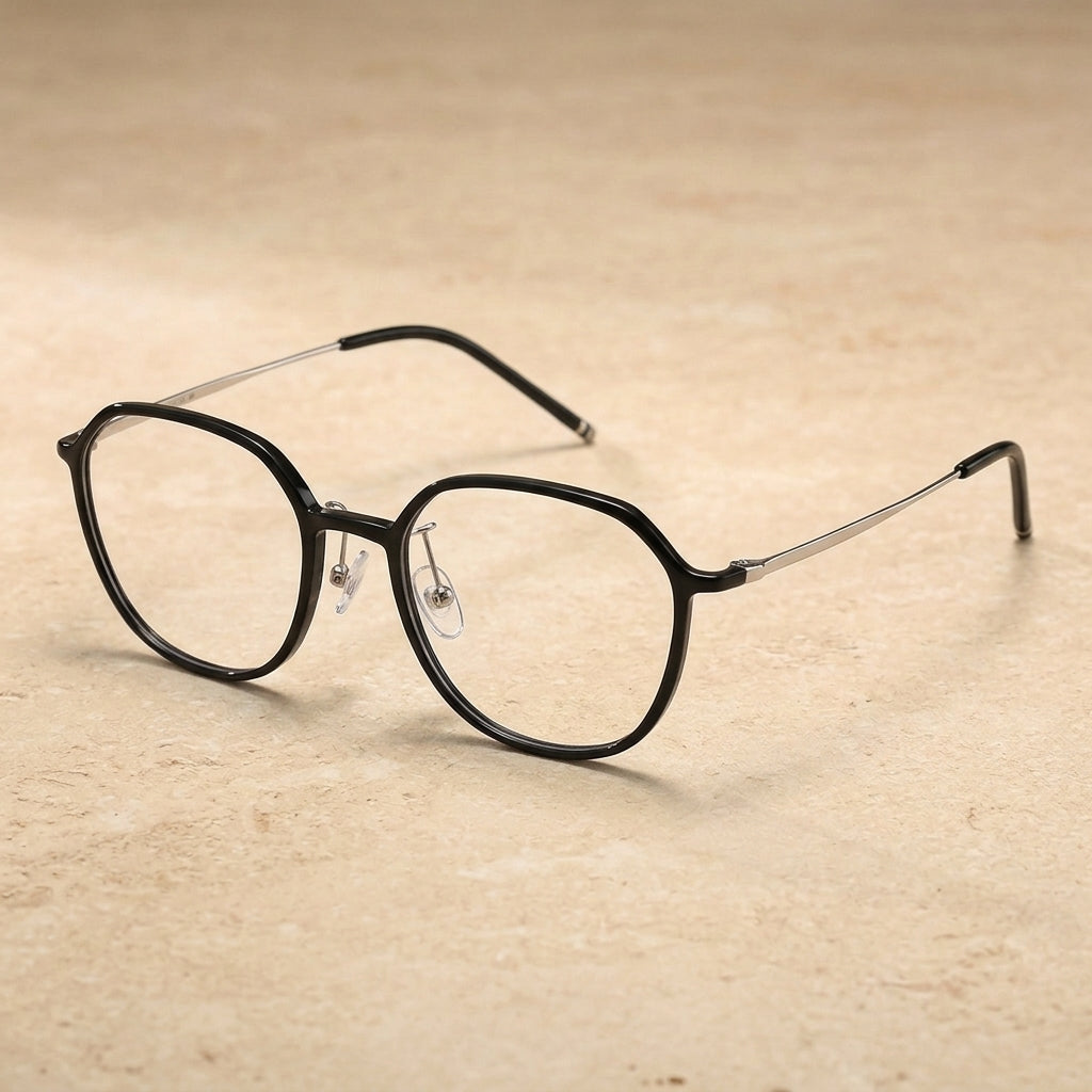 Kansept Women's Full Rim Flat Top Oval TR90 and Titanium Reading Glasses 9116 — view 2 | Kansept at FuzWeb