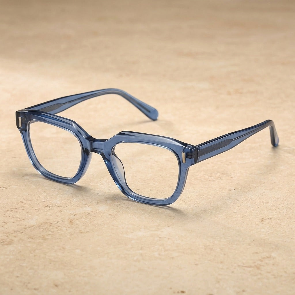 Kansept Unisex Full Rim Square Tr 90 Alloy Reading Glasses 71009 LS009C6 BLUE