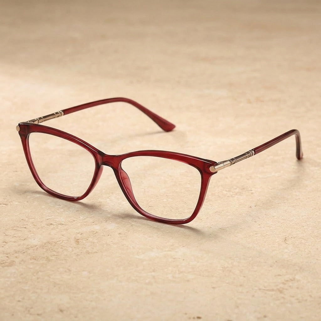 Kansept Unisex Full Rim Butterfly Tr 90 Metal Frames 152110 LS211-RED