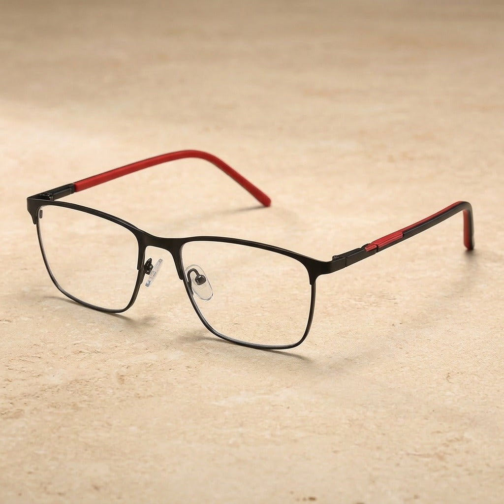 Kansept Women's Full Rim Square Metal Frames 900400 MT9004C1 MBLACK