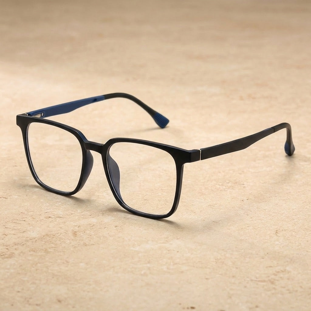 Kansept Unisex Full Rim Square Tr 90 Reading Glasses Clip On Polarized Sunglasses 2190 TJ2190C4